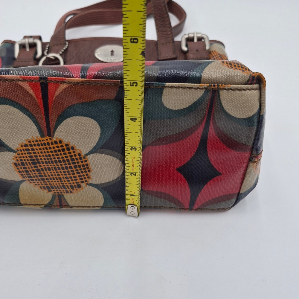 Fossil Key-Per Floral Tote Bag & Wallet Set ZB5126 Retro Coated Canvas Bag - Picture 9 of 16